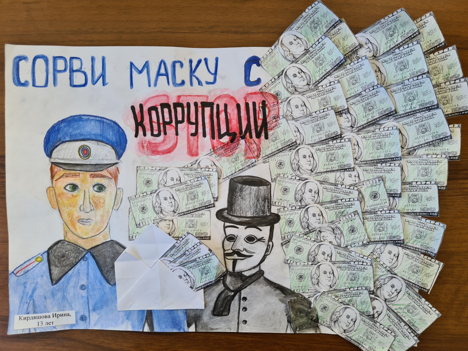 Рисунок Полицейская машина день борьбы с коррупцией